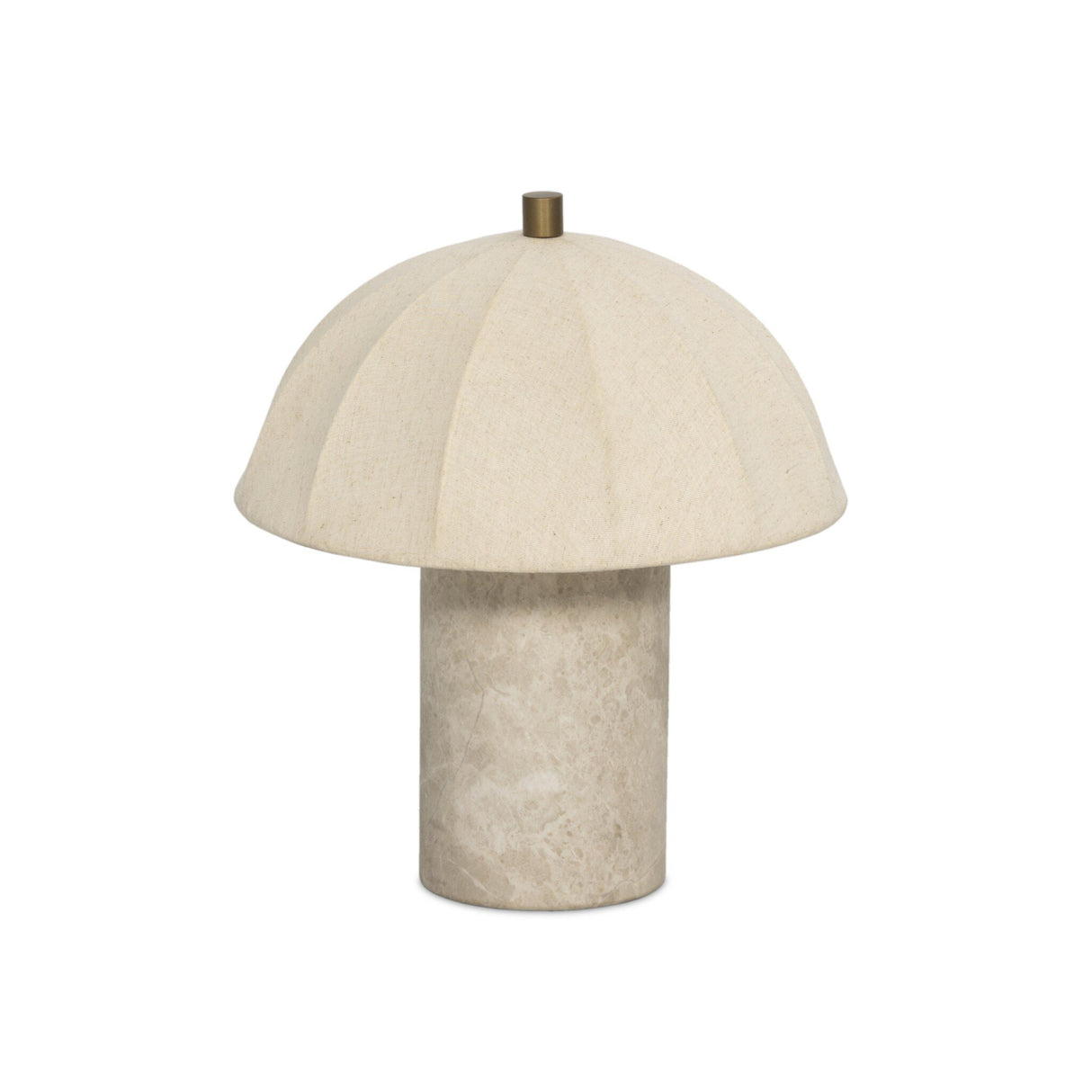 Clover Table Lamp in Taupe Marble from Four Hands - Luna Furniture