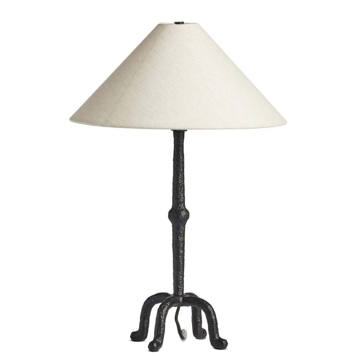Neville Table Lamp in Matte Black Cast Aluminum from Four Hands - Luna Furniture