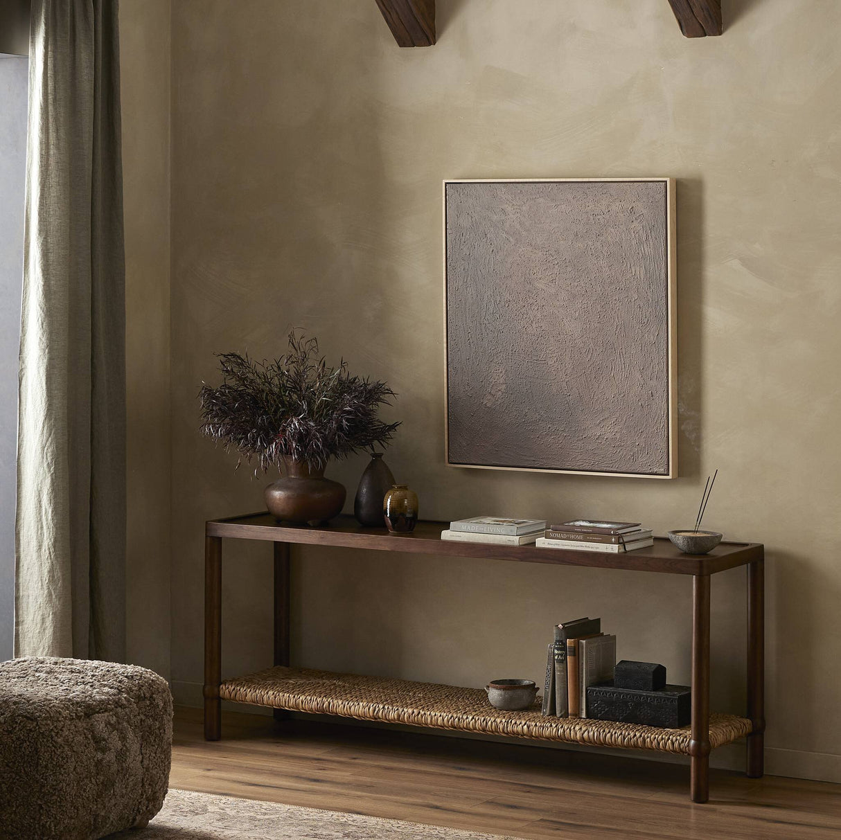 Gabriella Console Table in Brown Mindi Veneer from Four Hands - Luna Furniture