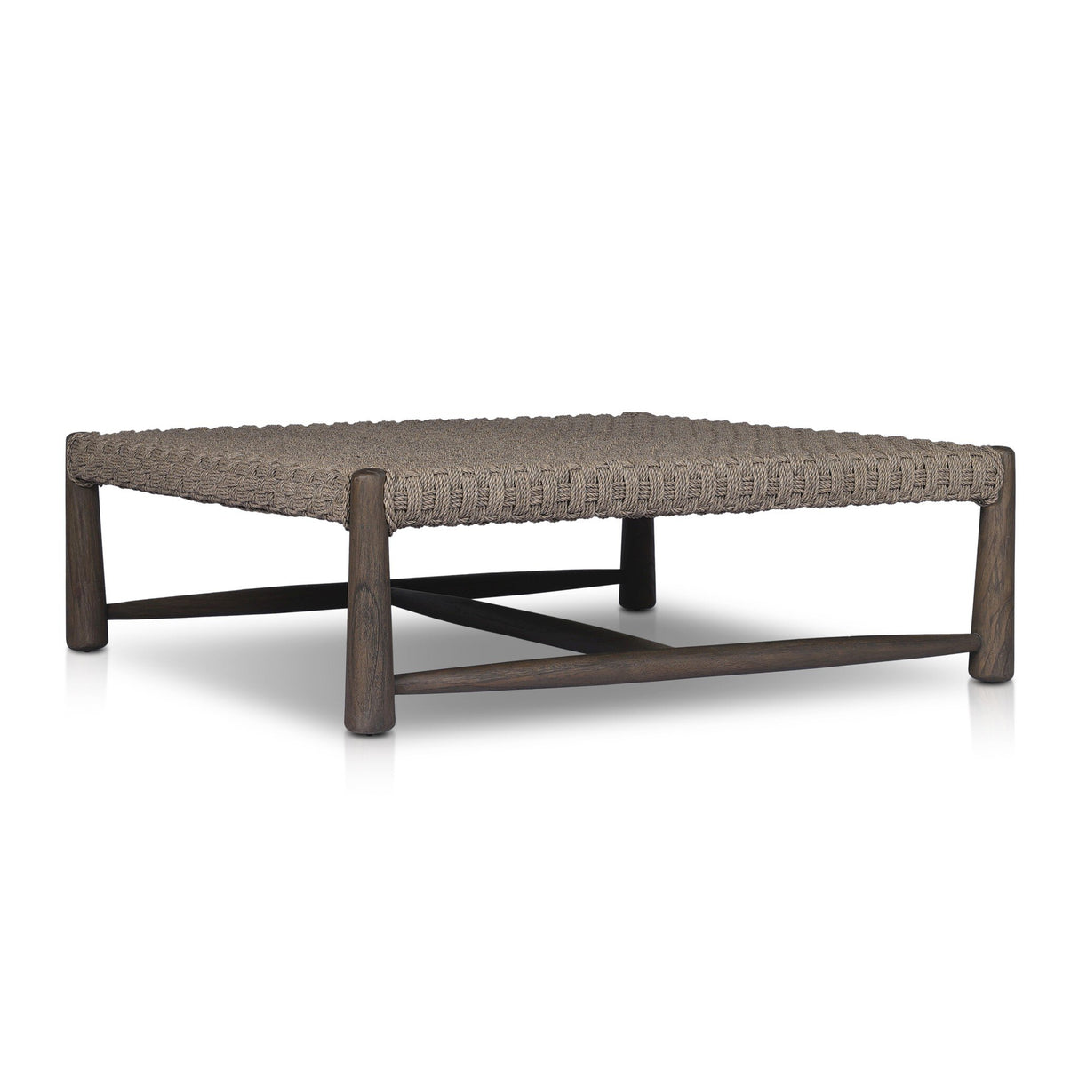 Savio Outdoor Coffee Table in Stained Saddle Brown from Four Hands - Luna Furniture