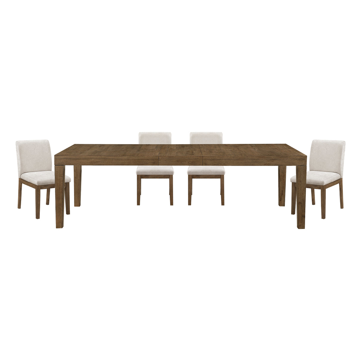 Matisse Brown 5-Piece 102" Extendable Dining Set from Homelegance - Luna Furniture