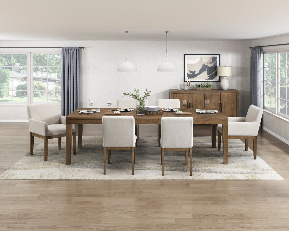 Matisse Brown 9-Piece 102" Extendable Dining Set from Homelegance - Luna Furniture