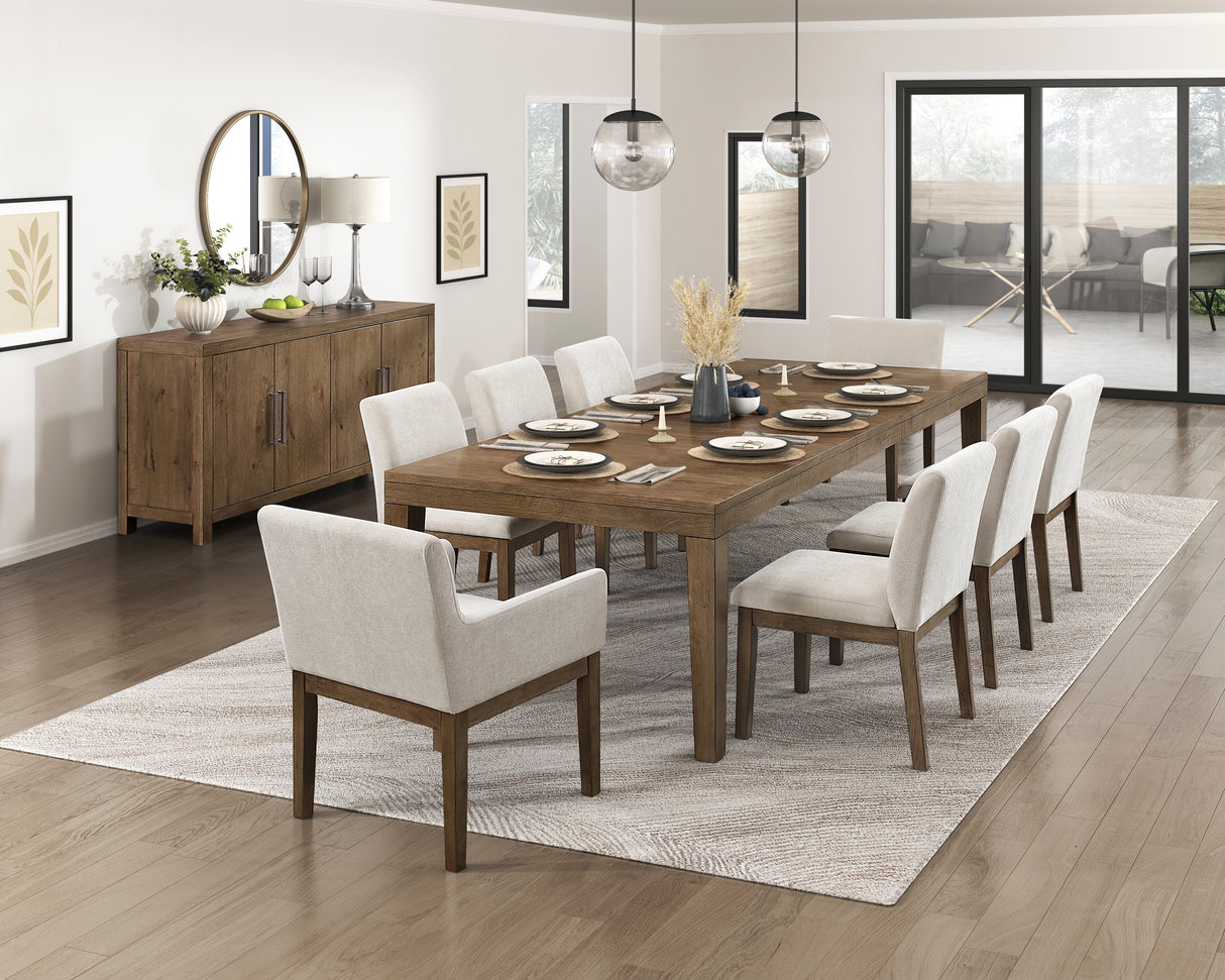 Matisse Brown 9-Piece 102" Extendable Dining Set from Homelegance - Luna Furniture