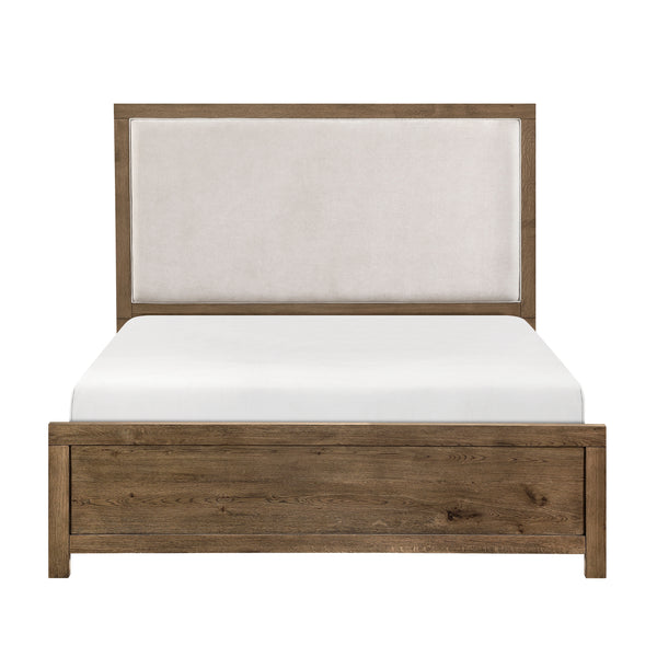 Matisse Brown King Panel Upholstered Bed