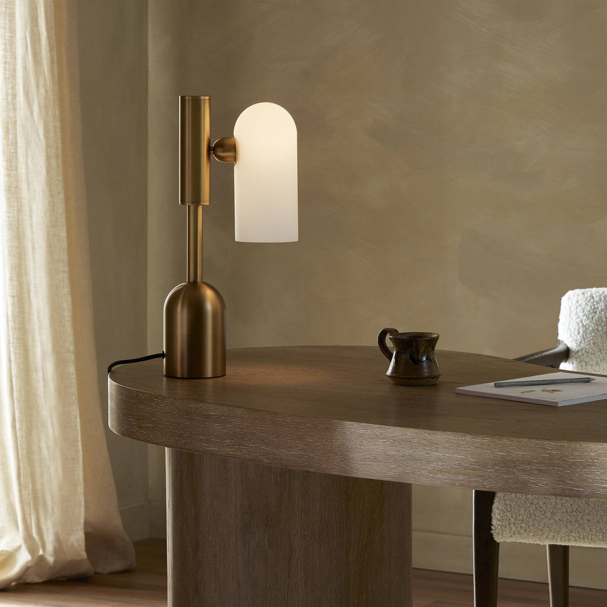 Odyssey Table Lamp in Burnished Brass from Four Hands - Luna Furniture