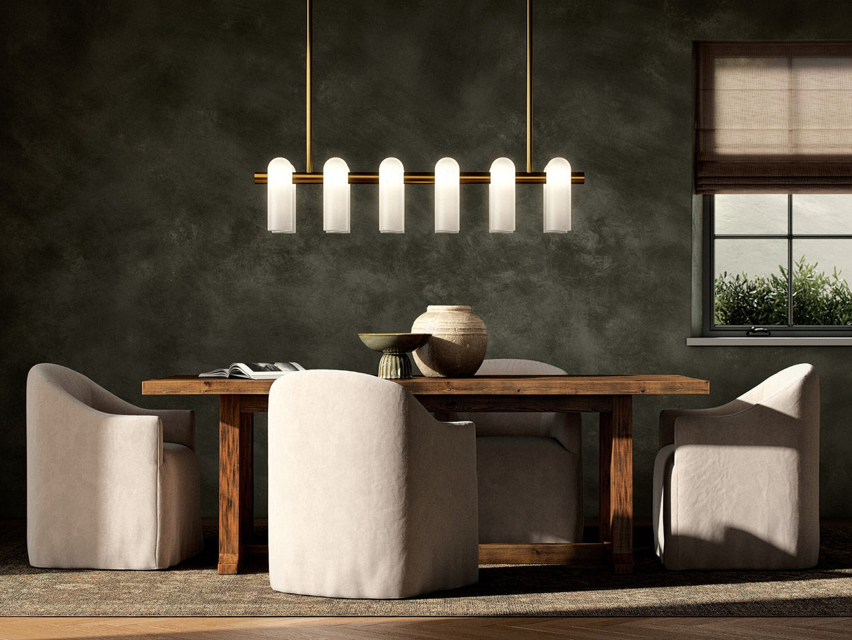 Odyssey Linear Md Chandelier in Burnished Brass from Four Hands - Luna Furniture