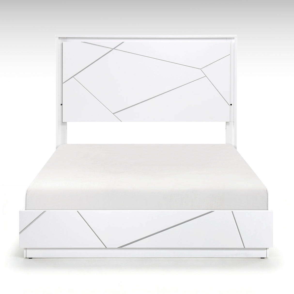 Orlo White Queen Led Panel Bed from Homelegance - Luna Furniture
