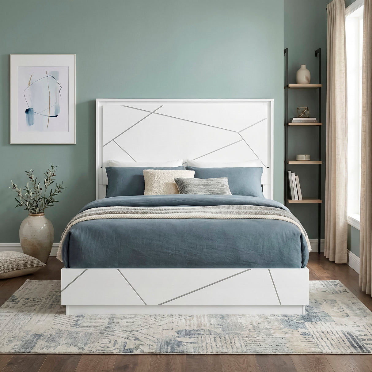 Orlo White Queen Bed from Homelegance - Luna Furniture