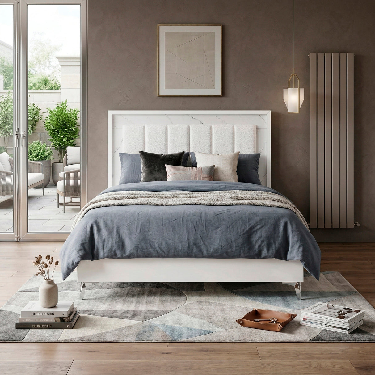 Ripple White Queen Bed from Homelegance - Luna Furniture