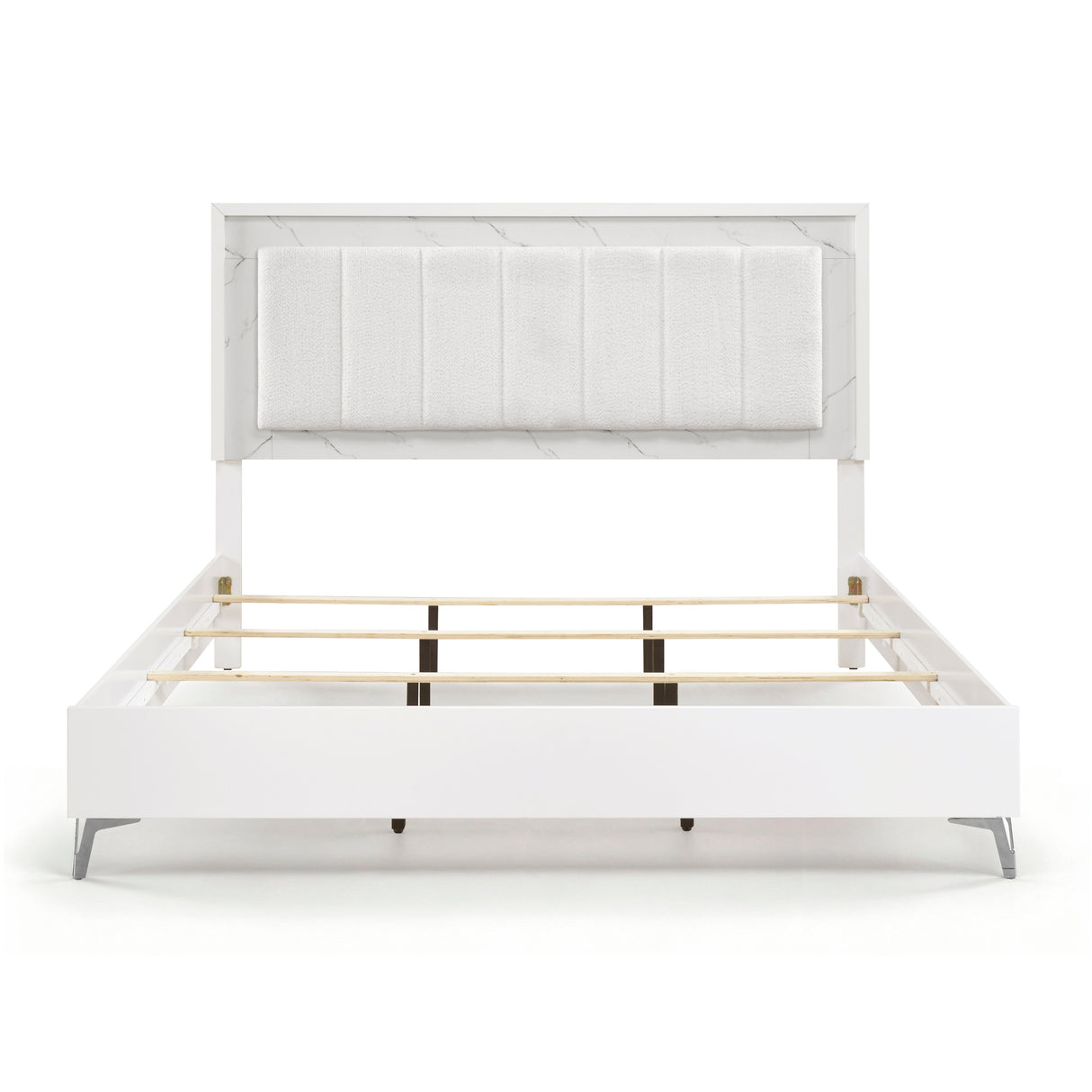 Ripple White California King Led Panel Bed from Homelegance - Luna Furniture