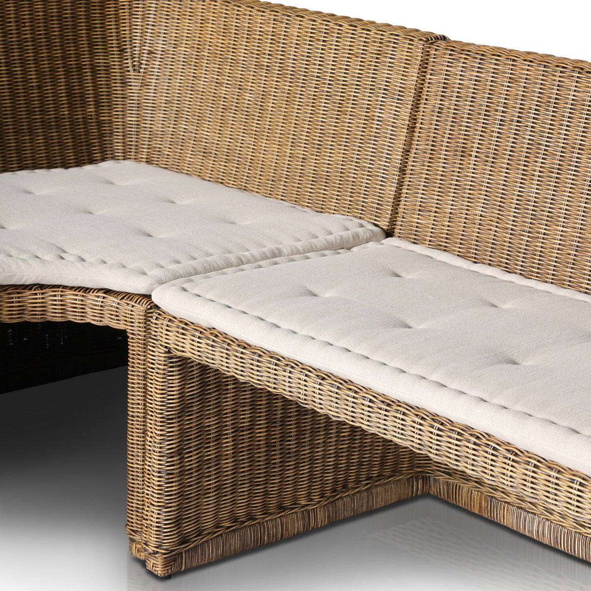 Senna Dining Banquette U-Shape in Broadway Dune from Four Hands - Luna Furniture