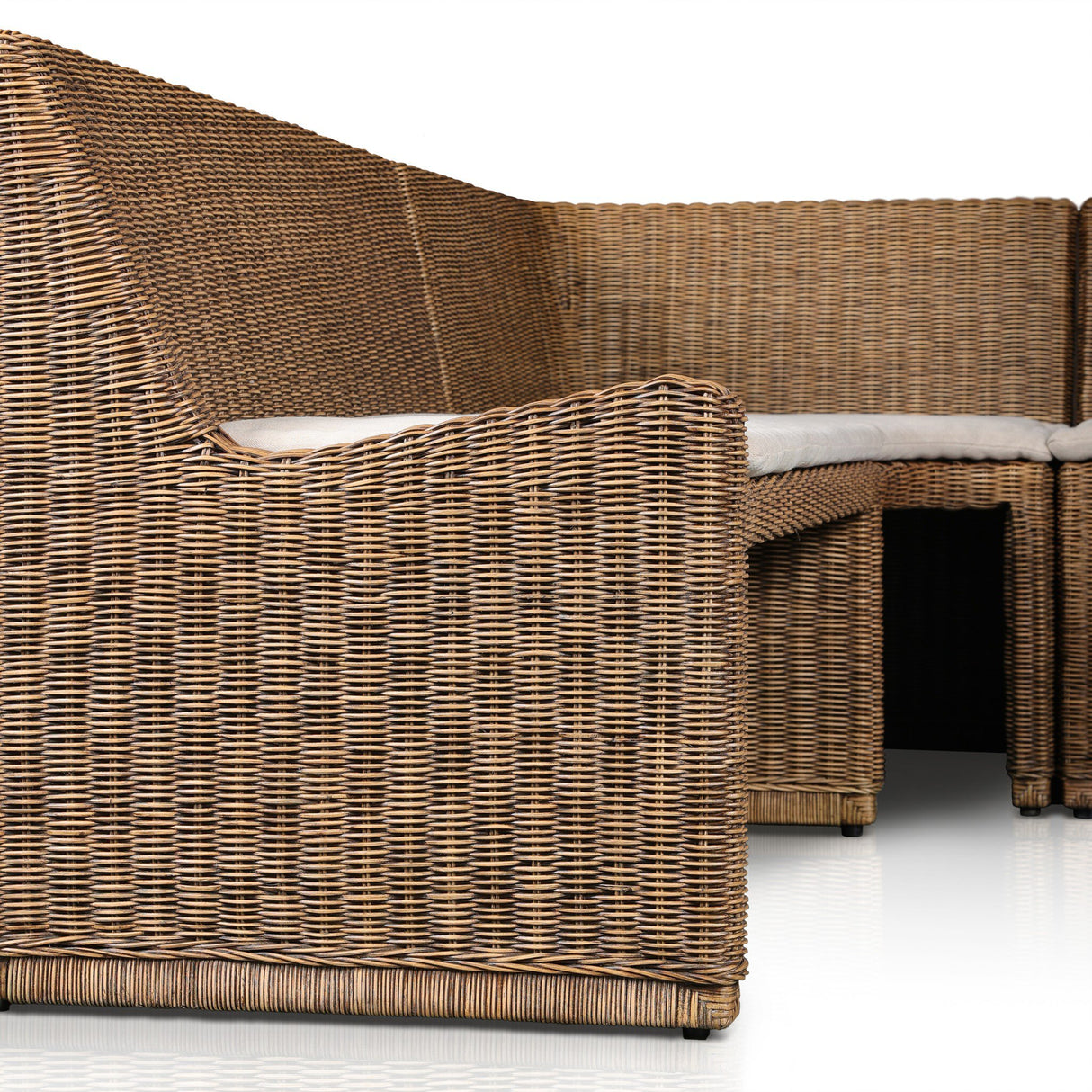 Senna Dining Banquette L-Shape in Broadway Dune from Four Hands - Luna Furniture