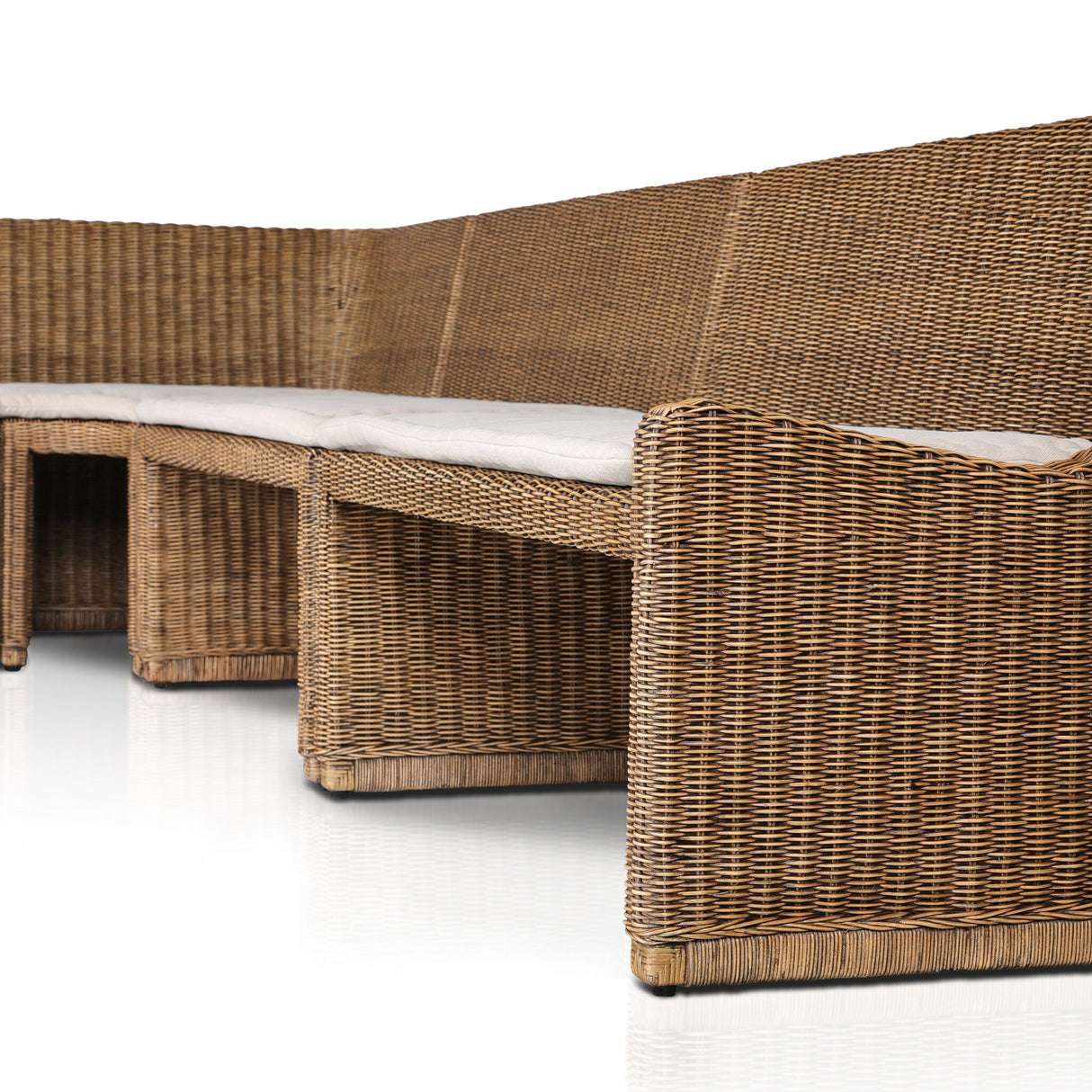 Senna Dining Banquette L-Shape in Broadway Dune from Four Hands - Luna Furniture