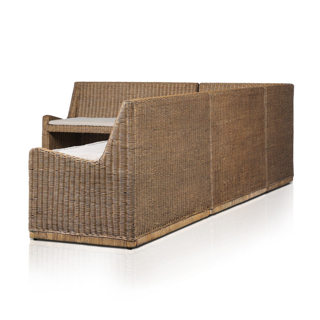 Senna Dining Banquette L-Shape in Broadway Dune from Four Hands - Luna Furniture