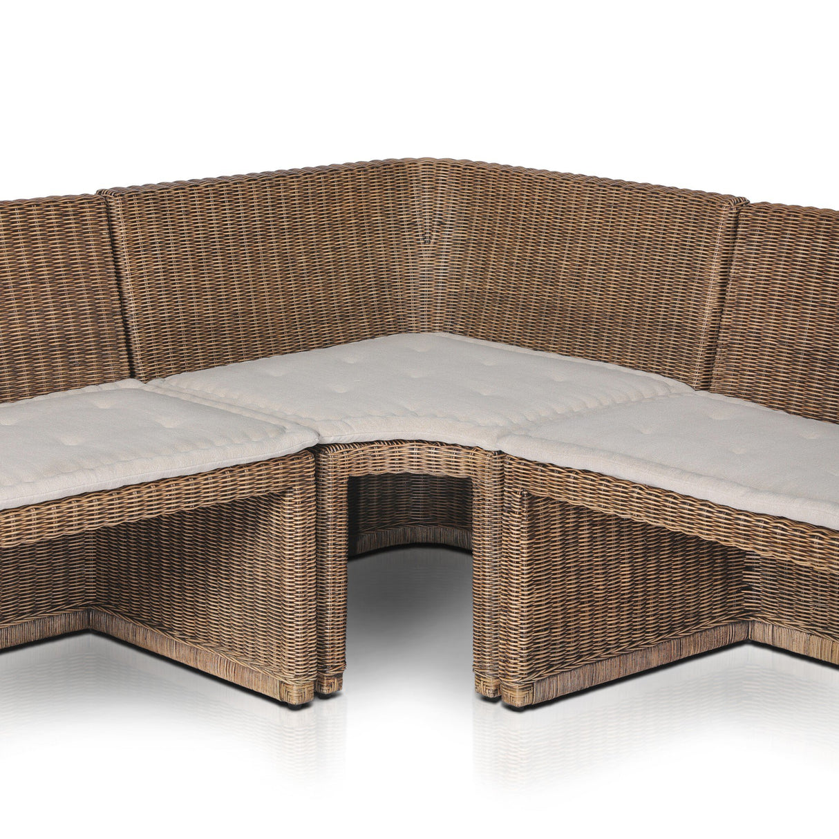 Senna Dining Banquette L-Shape in Broadway Dune from Four Hands - Luna Furniture