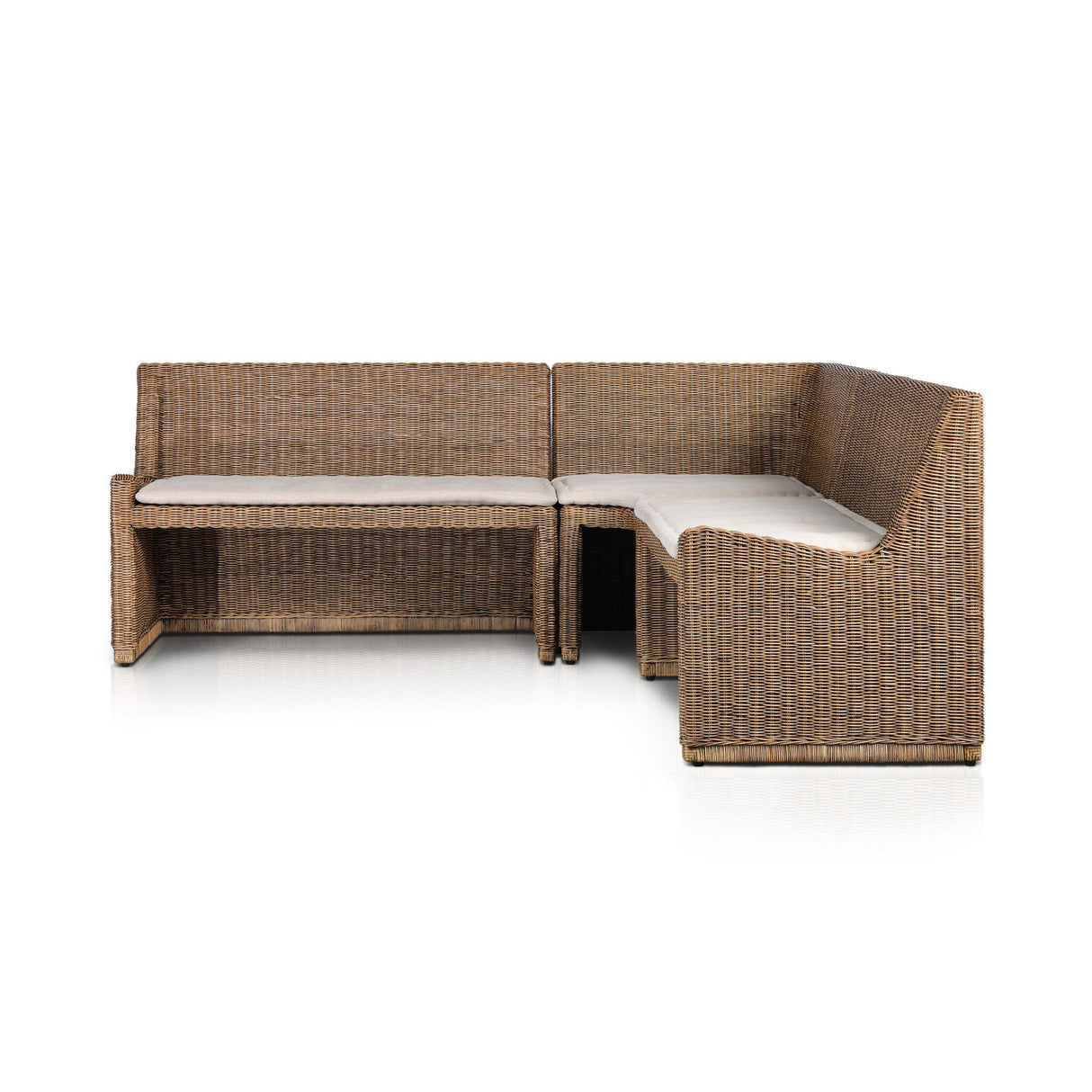 Senna Dining Banquette L-Shape in Broadway Dune from Four Hands - Luna Furniture