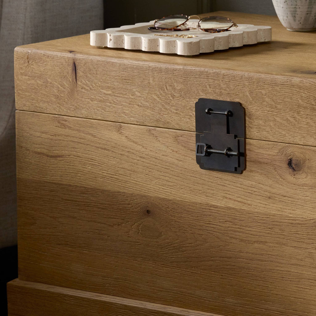 Alister Trunk in Light Toasted Oak from Four Hands - Luna Furniture