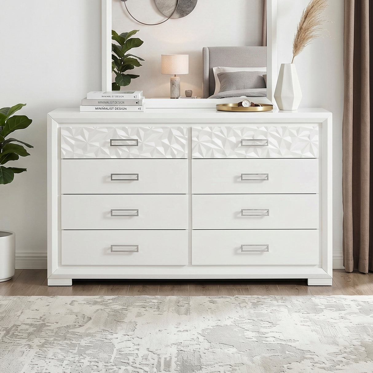 Homelegance White Contemporary 38.5 x 1.5 x 38.5H Wall Mirror from Homelegance - Luna Furniture