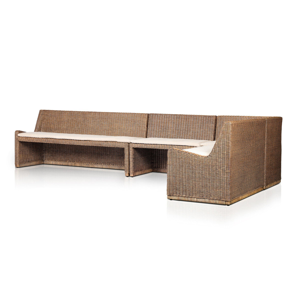 Senna Dining Banquette L-Shape in Broadway Dune from Four Hands - Luna Furniture