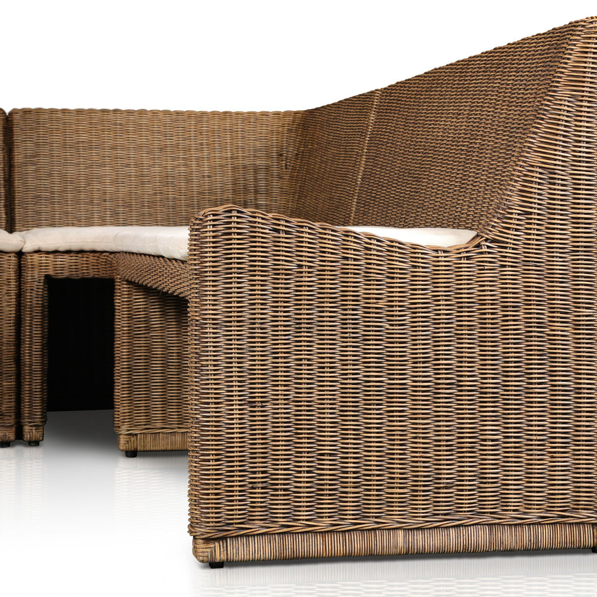 Senna Dining Banquette L-Shape in Broadway Dune from Four Hands - Luna Furniture