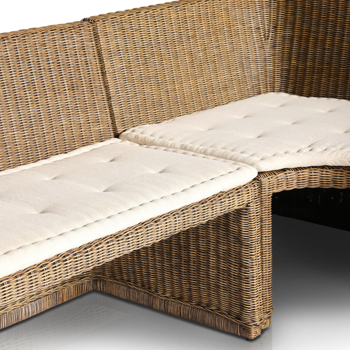 Senna Dining Banquette L-Shape in Broadway Dune from Four Hands - Luna Furniture