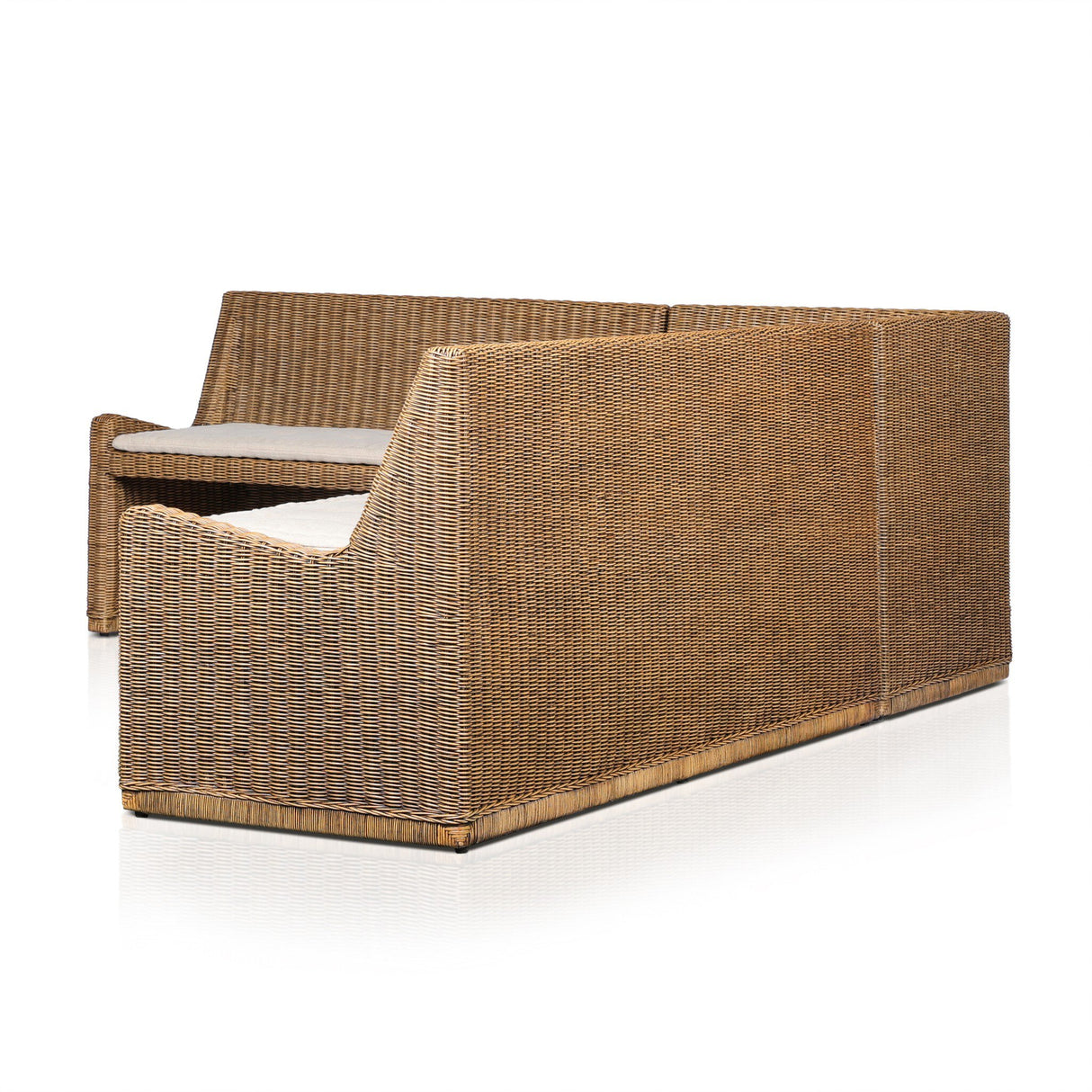 Senna Dining Banquette L-Shape in Broadway Dune from Four Hands - Luna Furniture