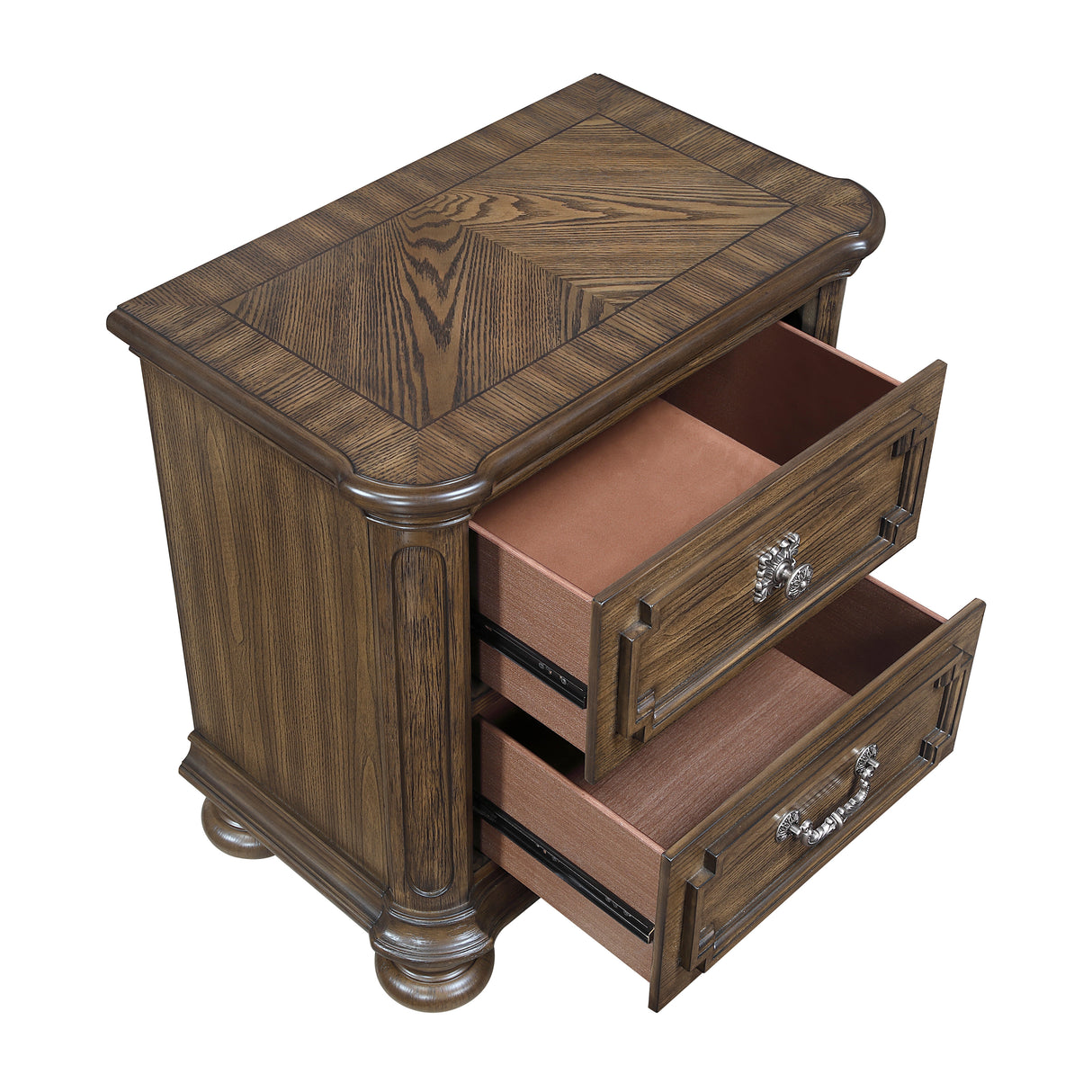 Wengen Brown 4pc Set (QB+NS+DR+MR) from Homelegance - Luna Furniture