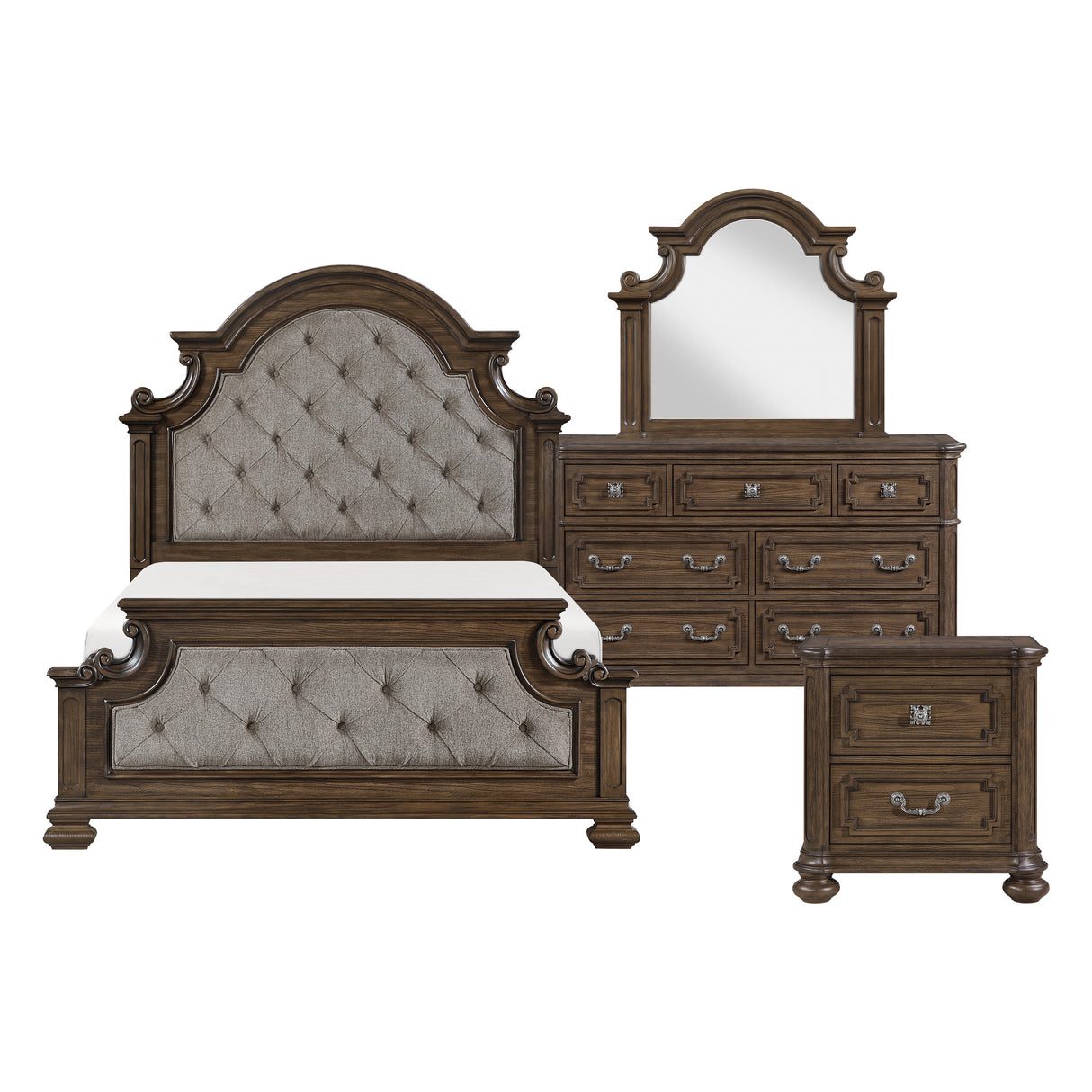 Ripple White Eastern King Bed from Homelegance - Luna Furniture