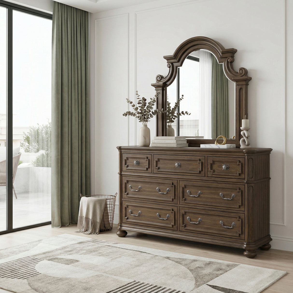 Wengen Brown Mirror from Homelegance - Luna Furniture