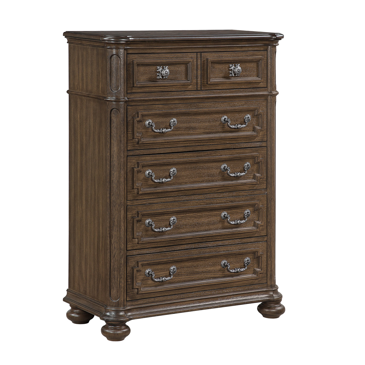 Wengen Brown 4pc Set (QB+NS+DR+MR) from Homelegance - Luna Furniture