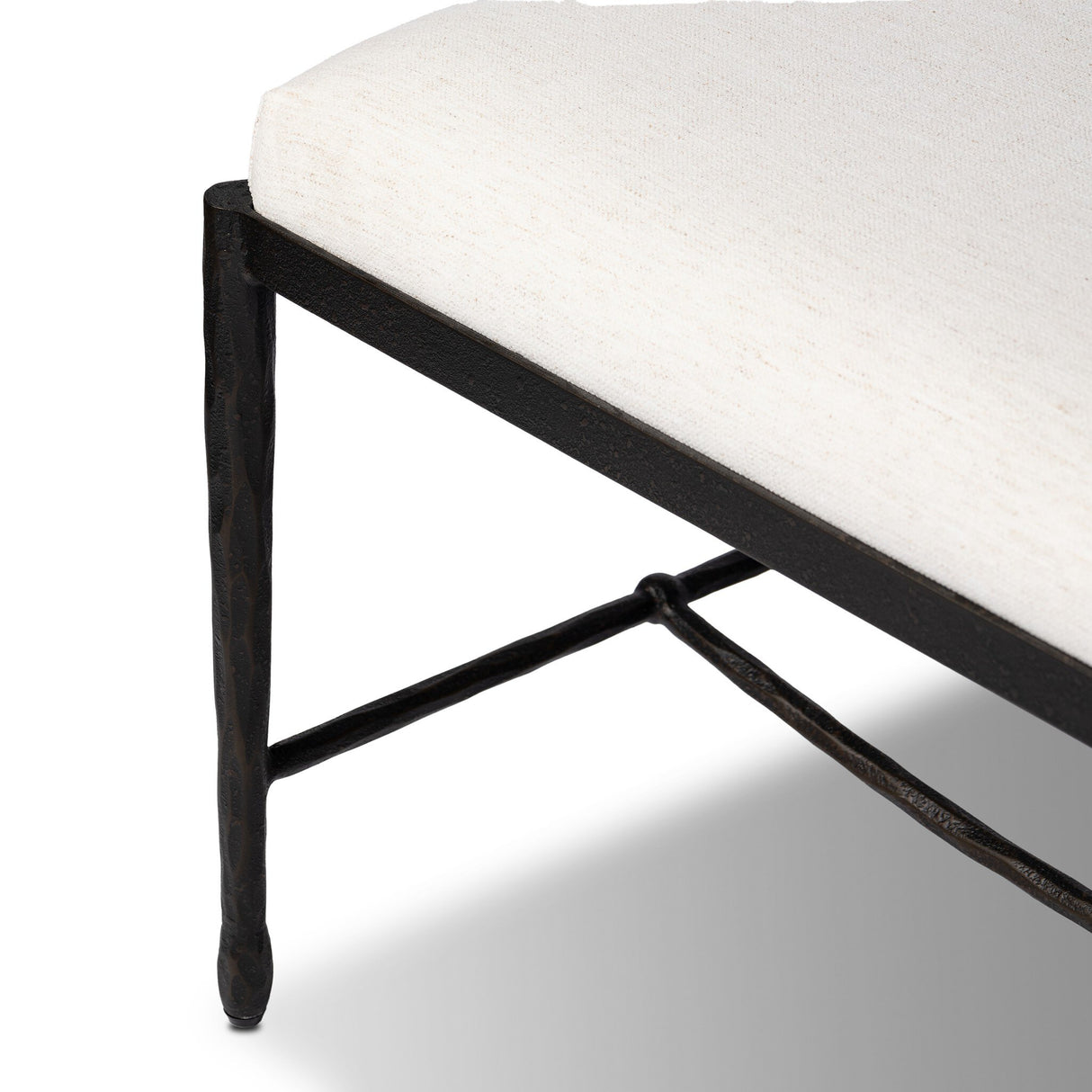 Jade Accent Bench in Crypton Nomad Snow from Four Hands - Luna Furniture