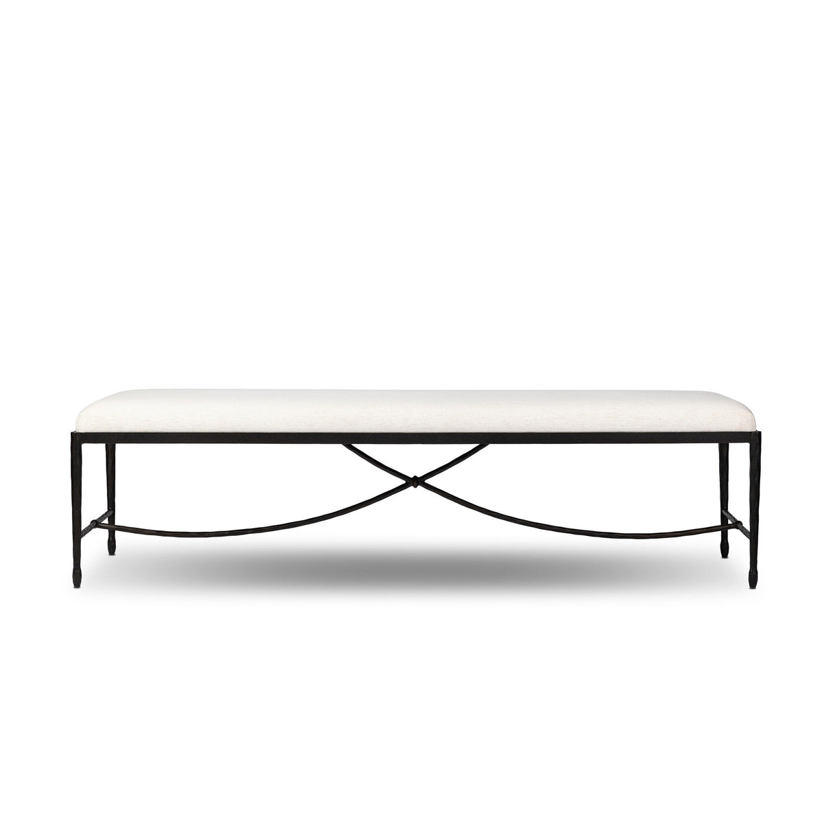Jade Accent Bench in Crypton Nomad Snow from Four Hands - Luna Furniture