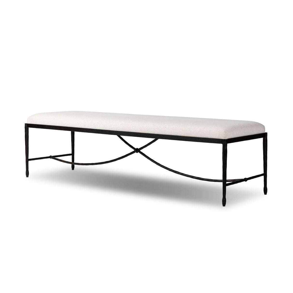 Jade Accent Bench in Crypton Nomad Snow from Four Hands - Luna Furniture