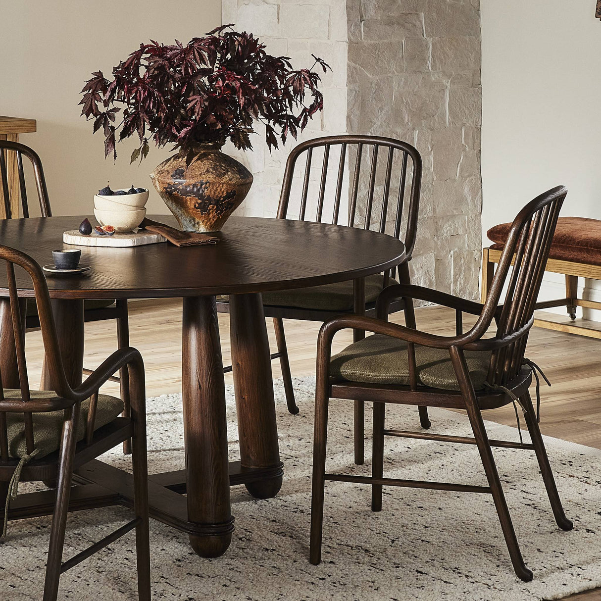 Hemmings Dining Table in Aged Pine Veneer from Four Hands - Luna Furniture