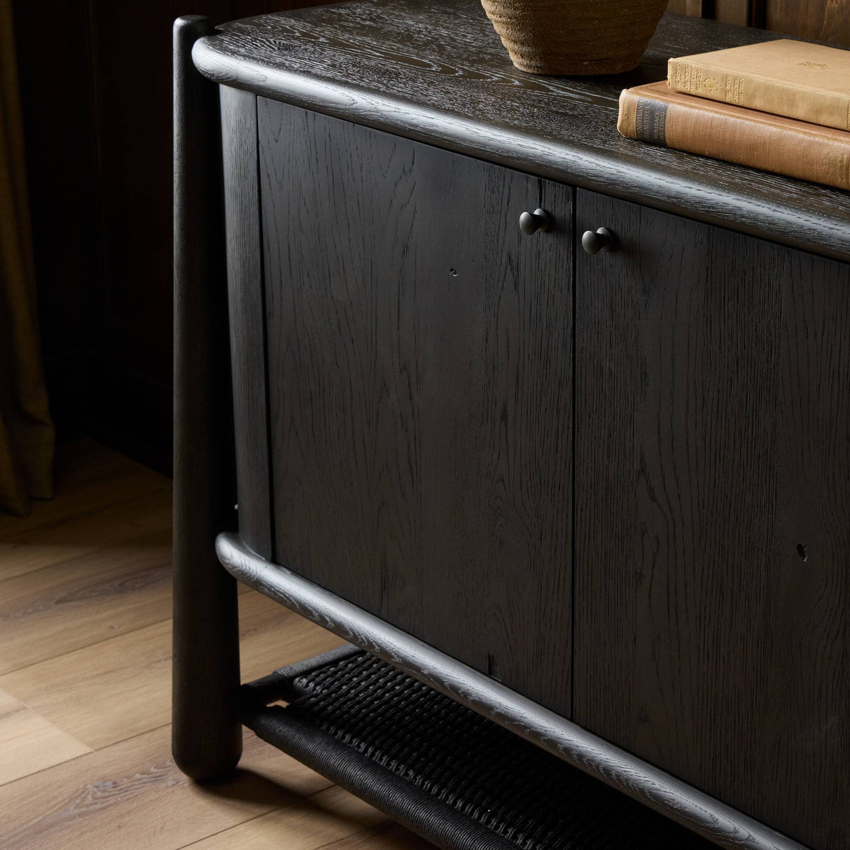 Salvador Sideboard in Smoked Black Oak Veneer from Four Hands - Luna Furniture