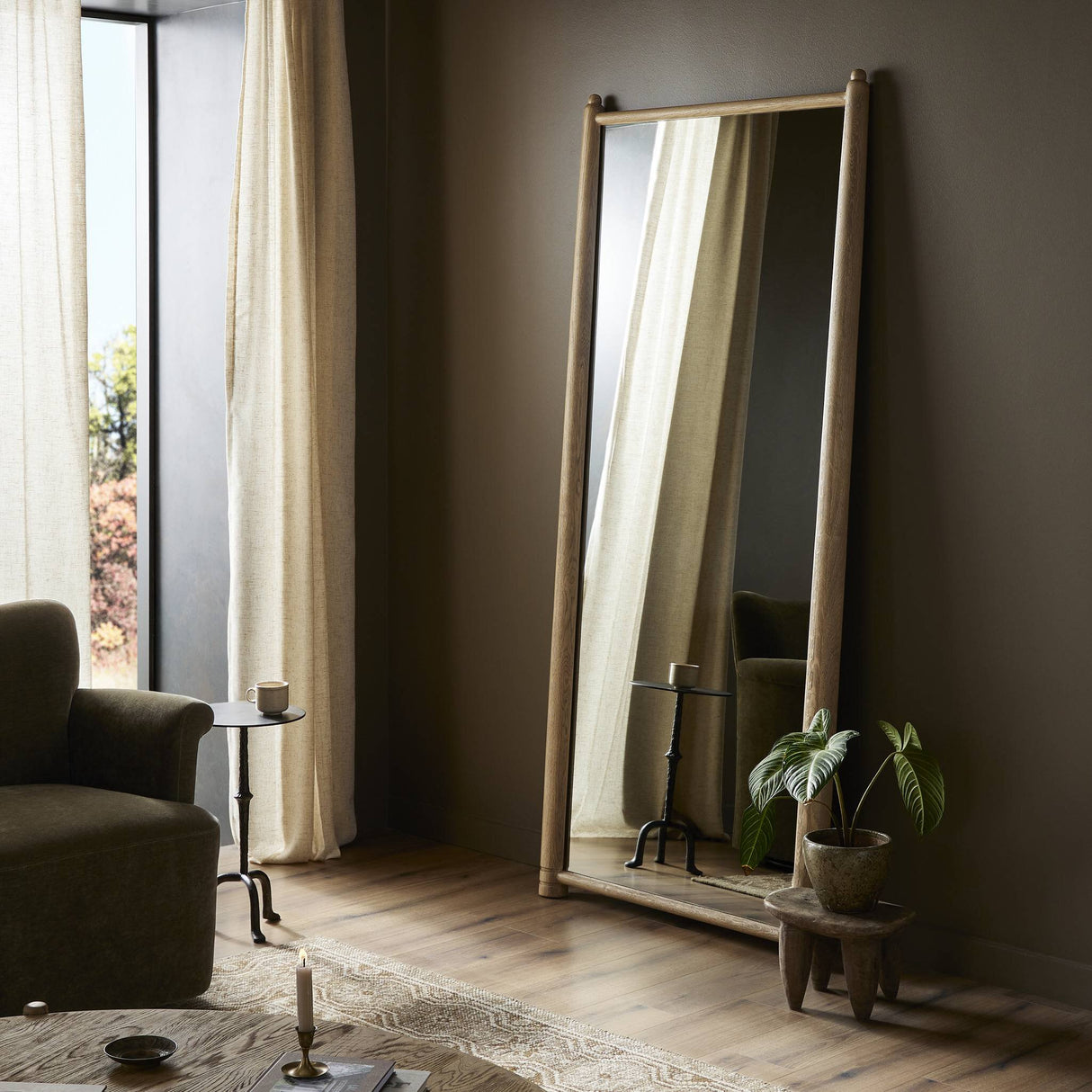 Aldwin Mirror in Light Wash Oak from Four Hands - Luna Furniture
