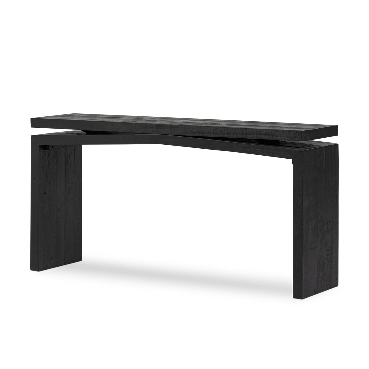 Matthes Console Table - 60" in Aged Black Pine from Four Hands - Luna Furniture