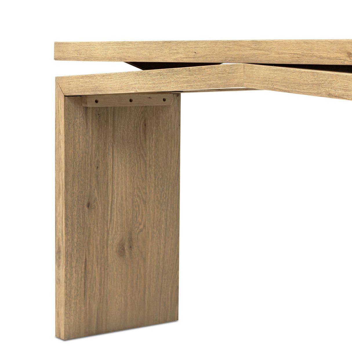 Matthes Console Table - 60" in Worn Oak Veneer from Four Hands - Luna Furniture