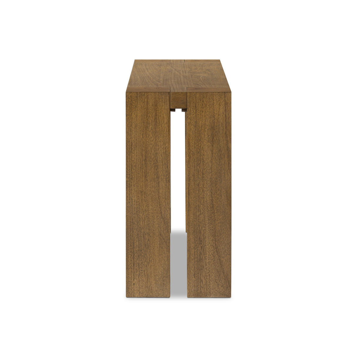 Emeli Console Table in Tawny Rubberwood Veneer from Four Hands - Luna Furniture