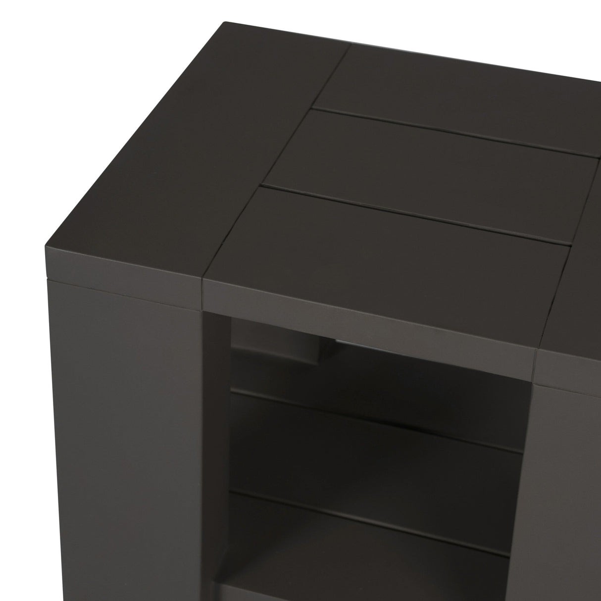 Roca Outdoor Metal End Table in Bronze from Four Hands - Luna Furniture