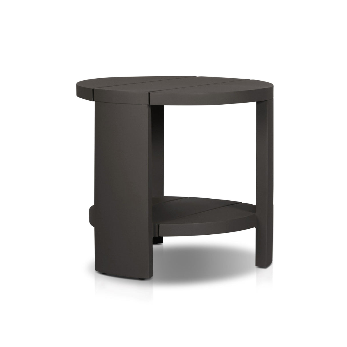 Roca Outdoor Round Metal End Table in Bronze from Four Hands - Luna Furniture
