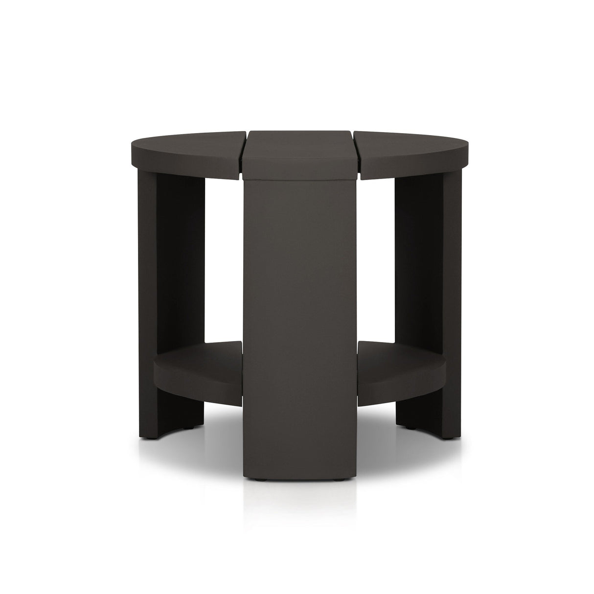 Roca Outdoor Round Metal End Table in Bronze from Four Hands - Luna Furniture