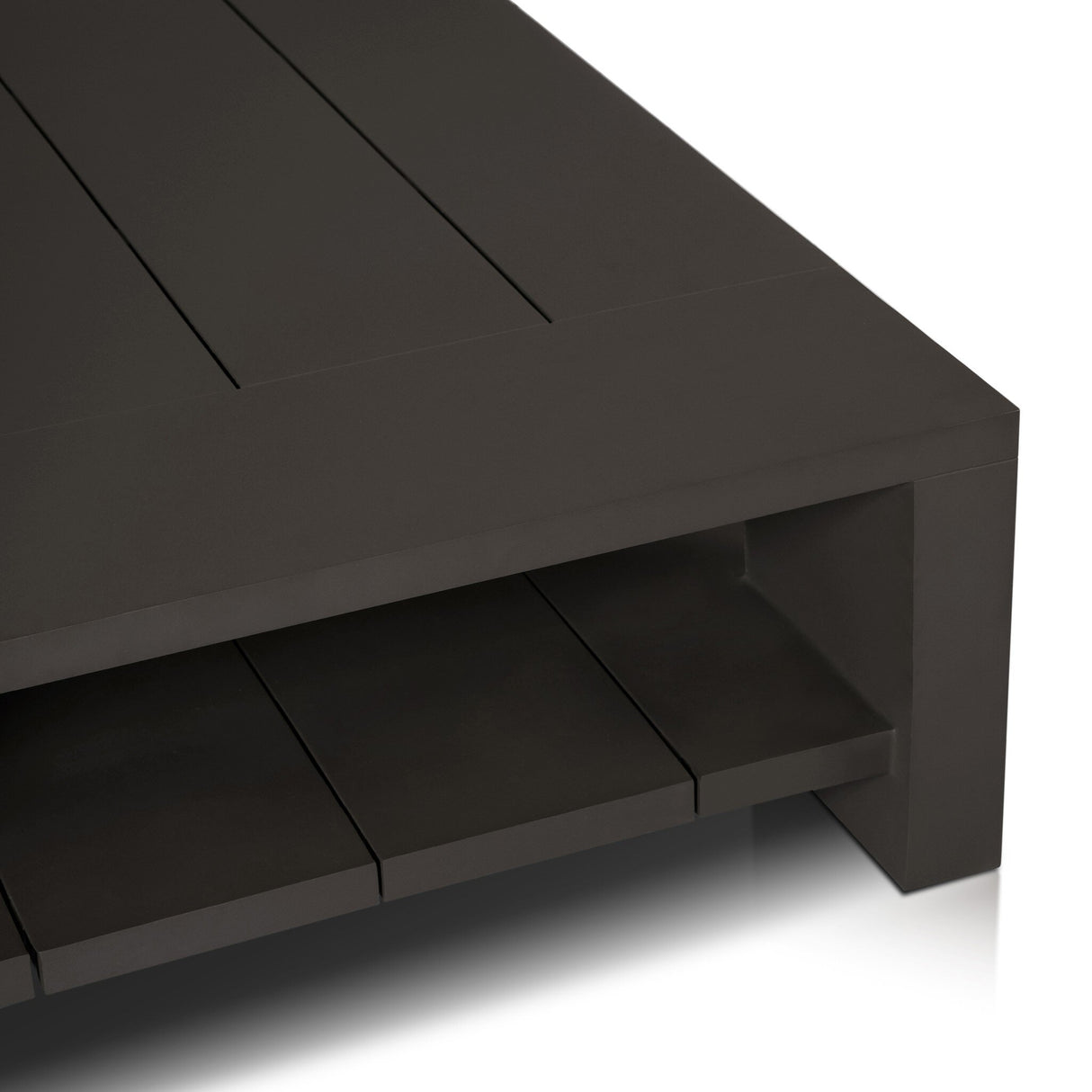 Roca Outdoor Metal Coffee Table in Bronze from Four Hands - Luna Furniture