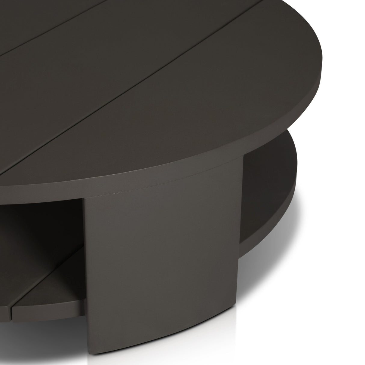 Roca Outdoor Round Metal Coffee Table in Bronze from Four Hands - Luna Furniture