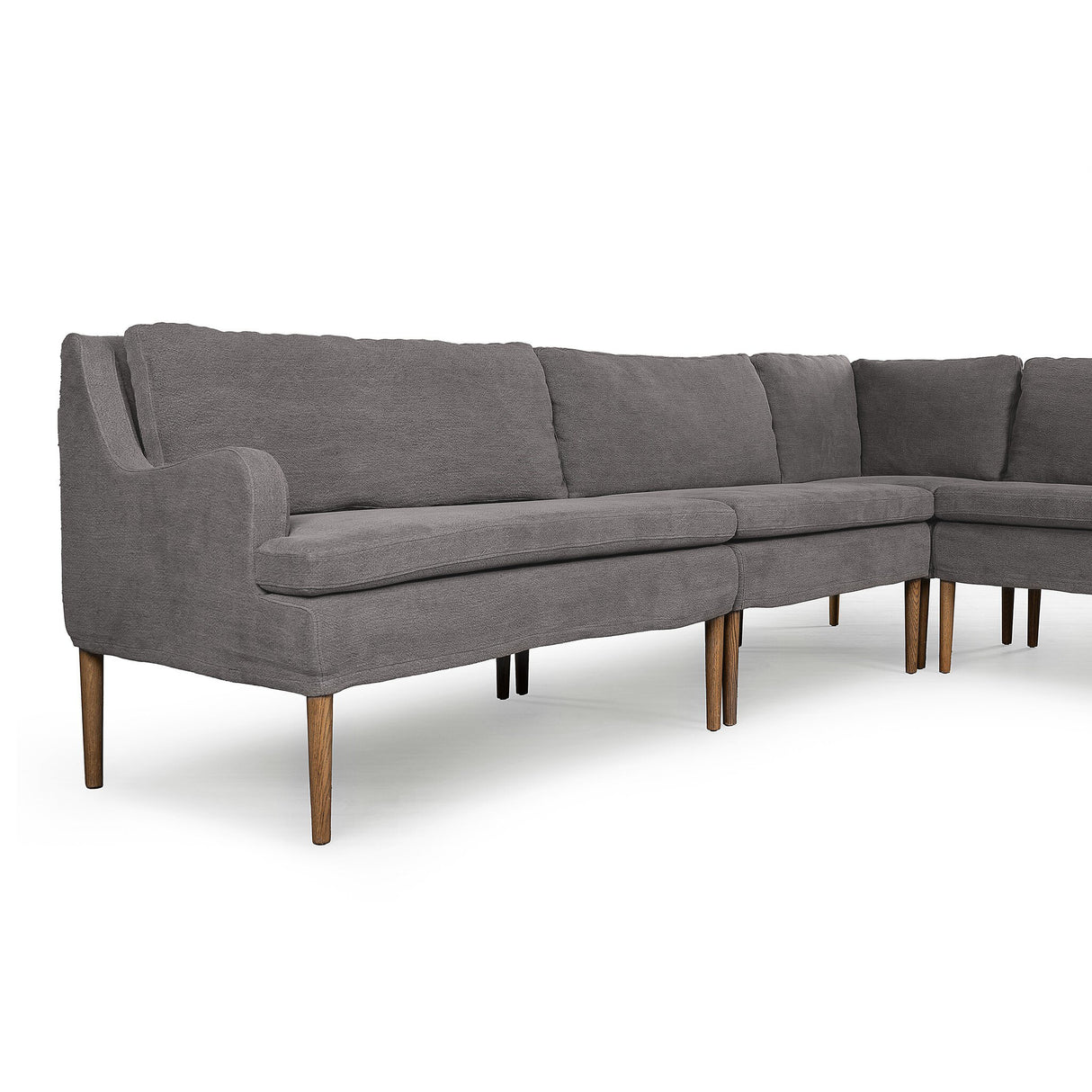 Aurelia Dining Banquette L-Shape in Broadway Denim from Four Hands - Luna Furniture