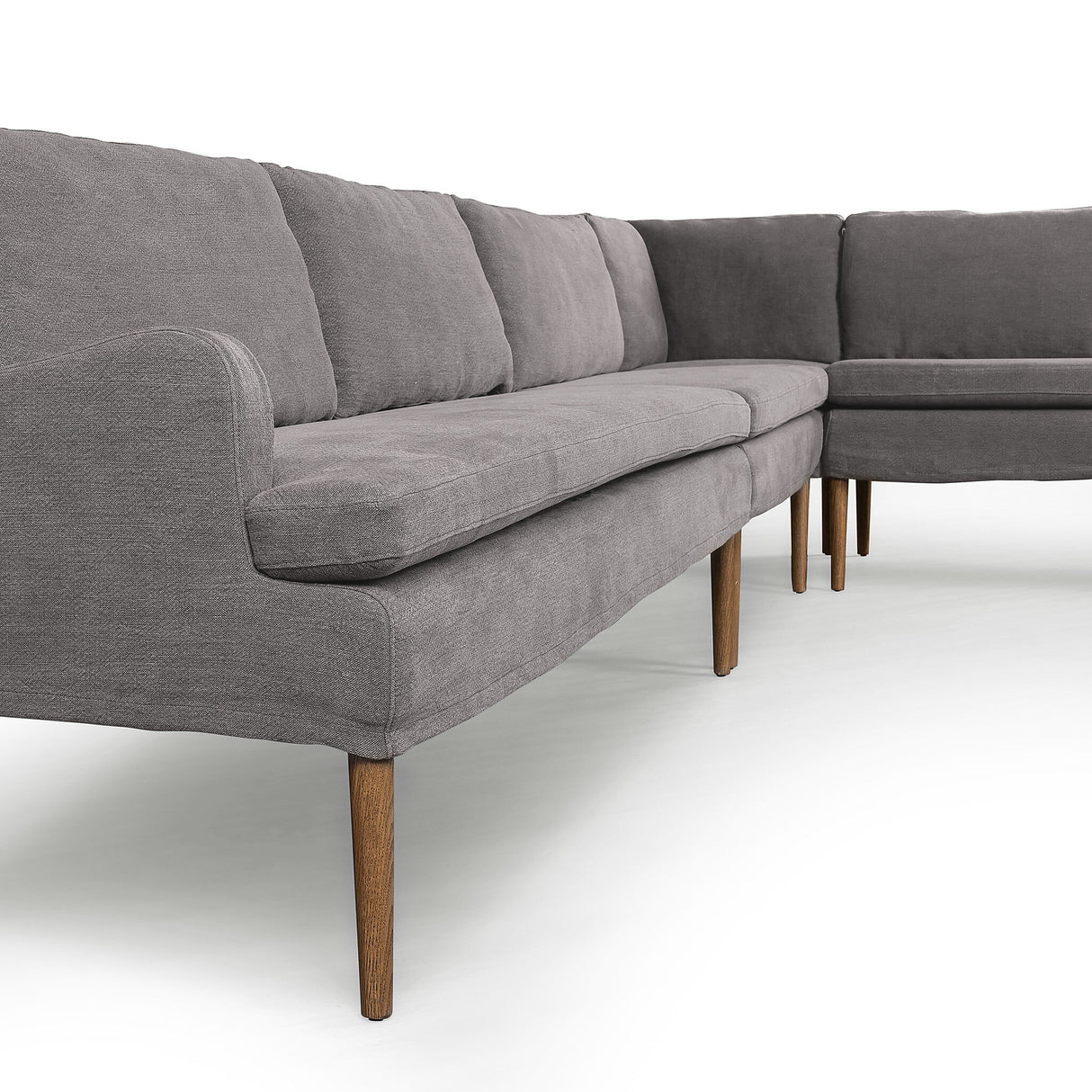 Aurelia Dining Banquette L-Shape in Broadway Denim from Four Hands - Luna Furniture