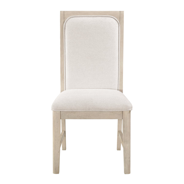 Alita Light Gray Natural/Beige Side Chair, Set of 2