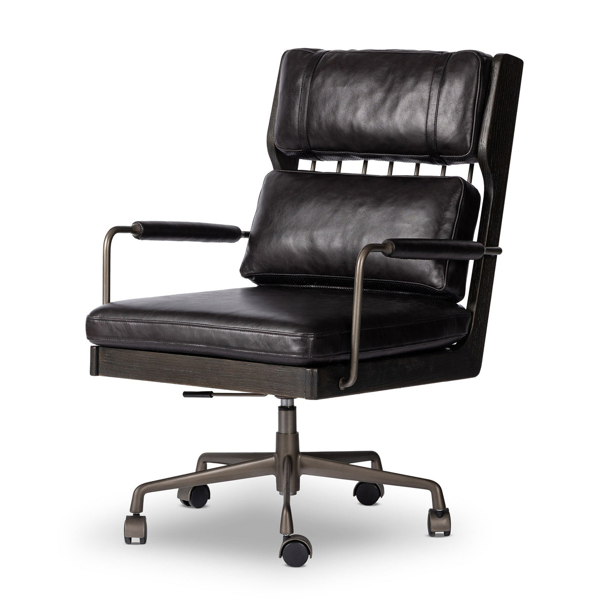 Ludvig Desk Chair in Sonoma Black from Four Hands - Luna Furniture