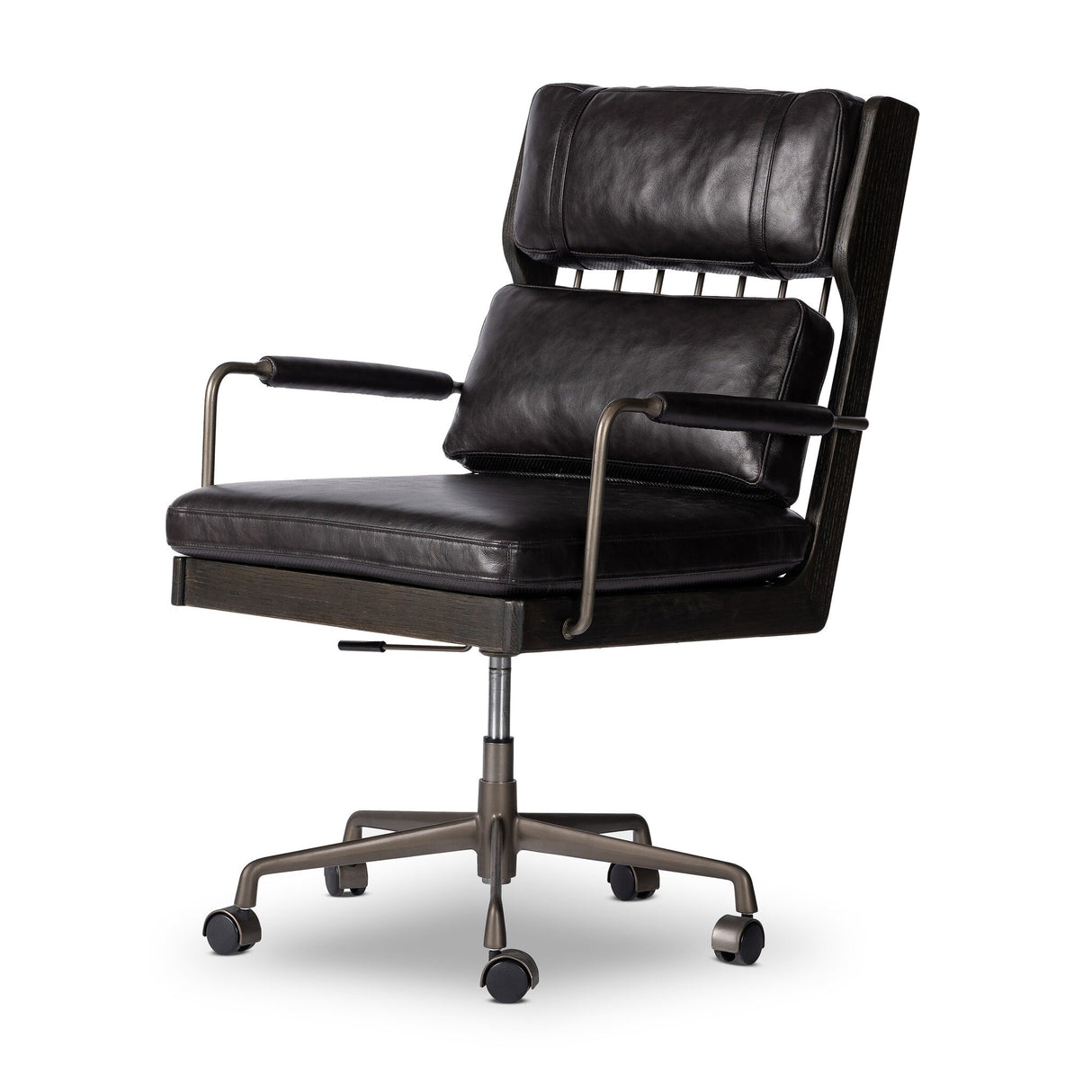 Ludvig Desk Chair in Sonoma Black from Four Hands - Luna Furniture
