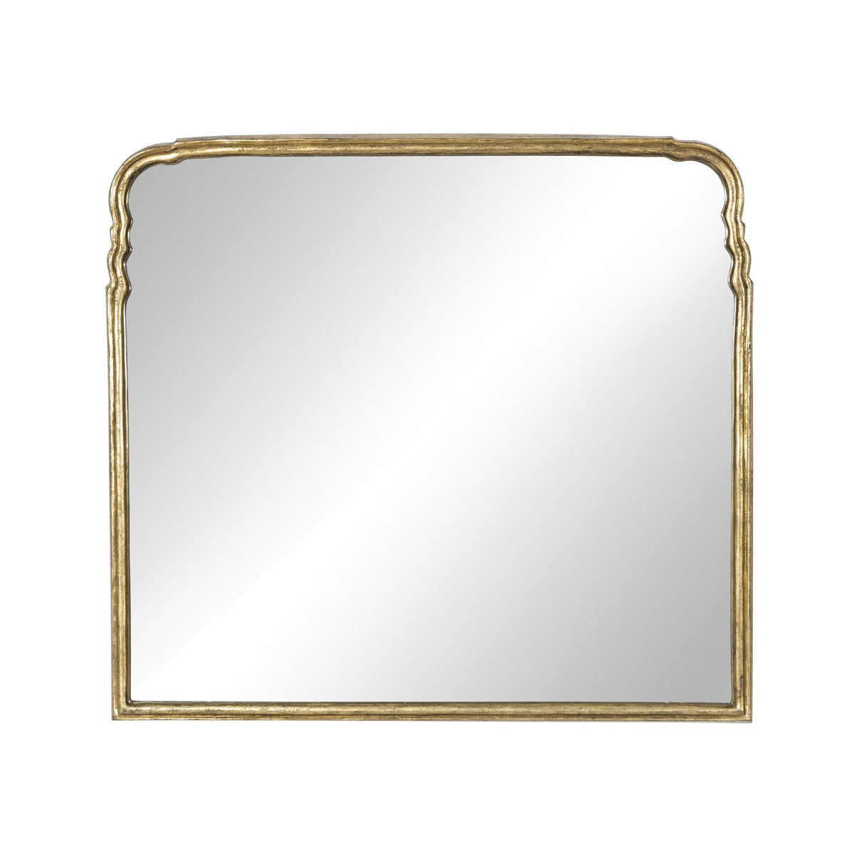 Loire Mantel Mirror in Antiqued Gold Leaf from Four Hands - Luna Furniture
